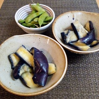 ♪レンジで3分♡とろとろ茄子のわさびポン酢♪